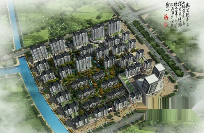四方城·青花坊实景图
