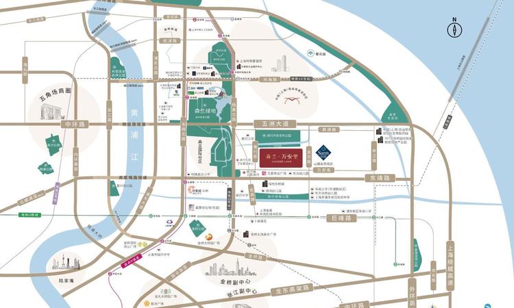 森兰万安里交通图