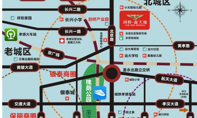 剑桥鑫天地二期交通图