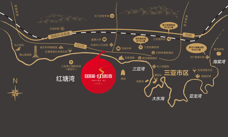 国瑞·红塘湾交通图