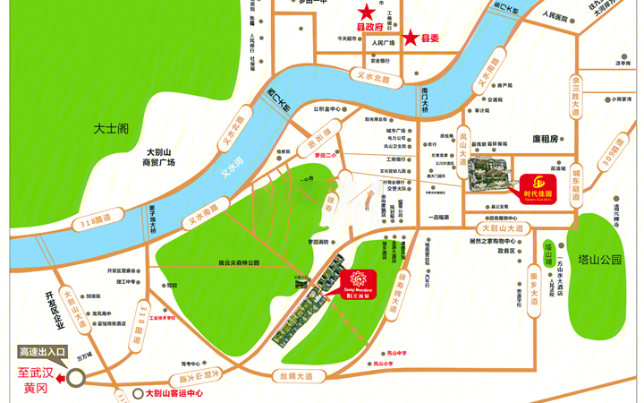 时代佳园交通图