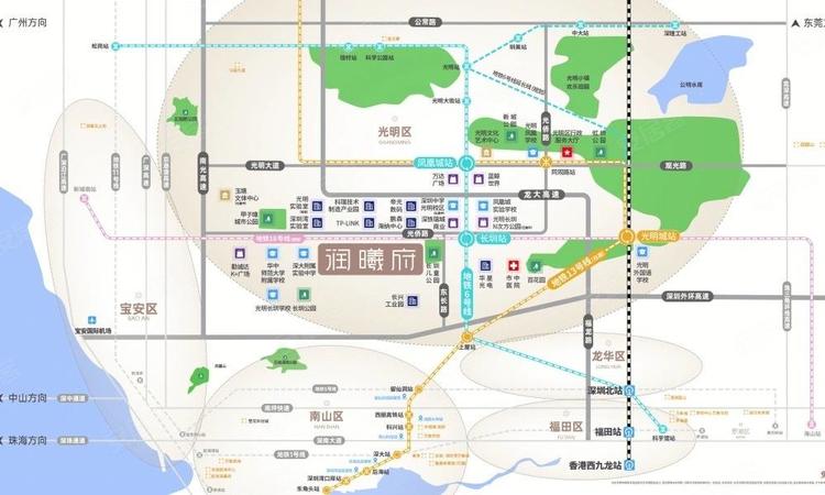 华润润曦府交通图