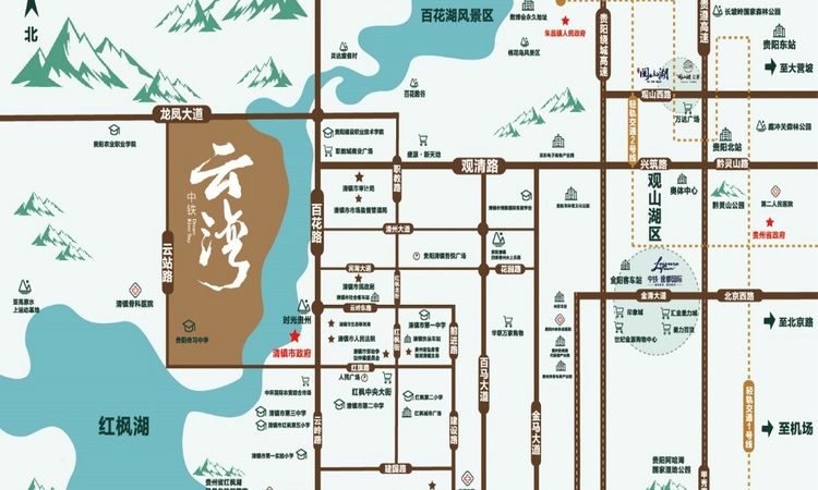 中铁云湾交通图