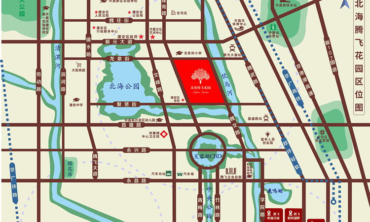 北海腾飞花园交通图