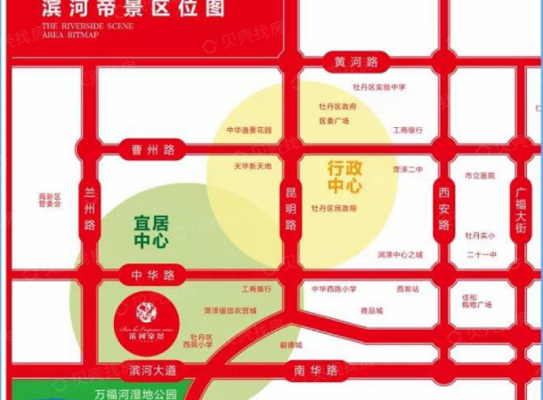 滨河帝景交通图