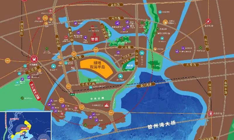 绿地观澜半岛交通图