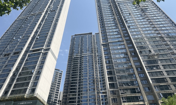 武汉城建万科云泊江岸施工进度图