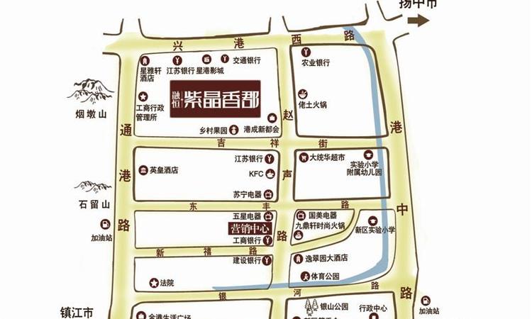 融恒紫晶香郡交通图