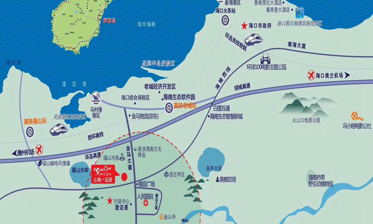 四季康城五期山海一品居交通图