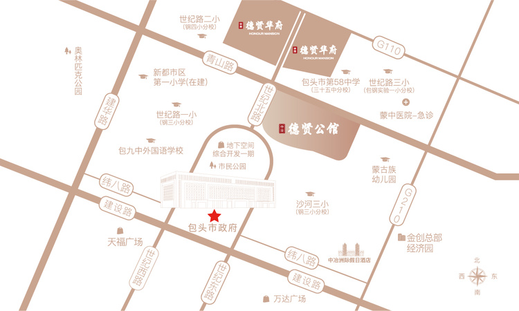 中冶德贤公馆交通图