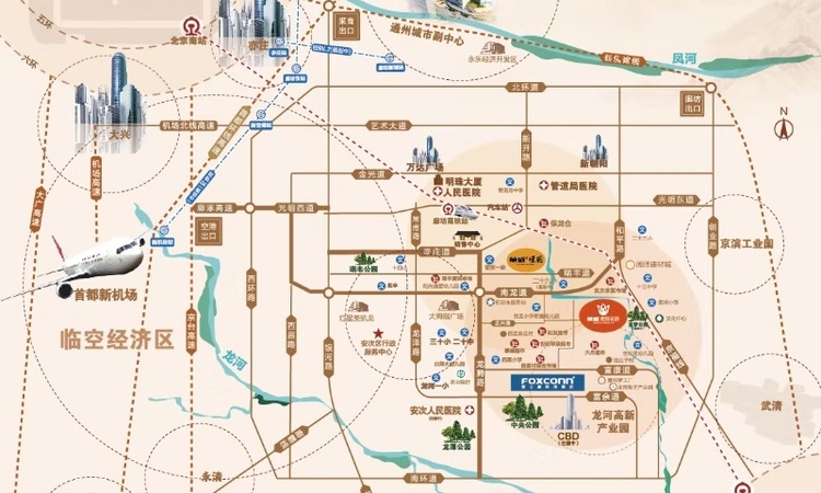 荣盛阿尔卡迪亚·龙河花语交通图