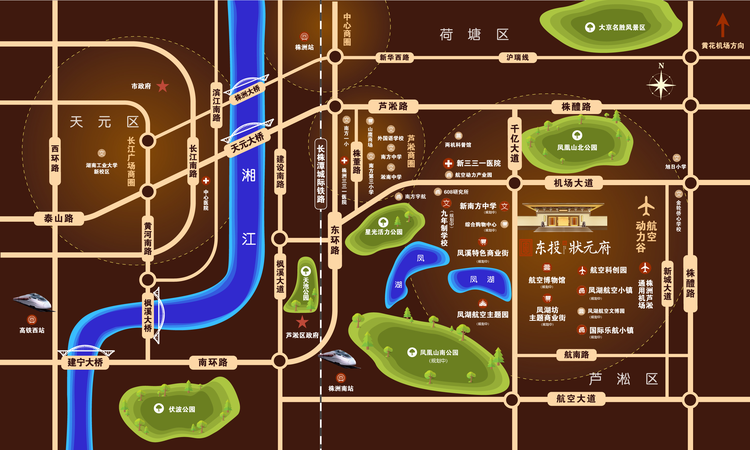 东投状元府交通图