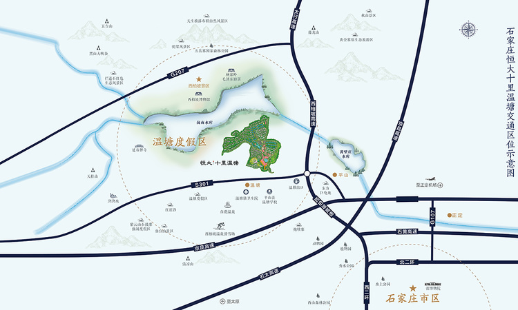 恒大十里温塘交通图