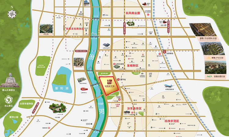 绿地新里城交通图