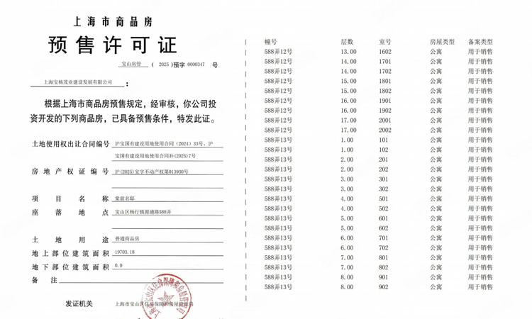 金茂棠前楼盘证照
