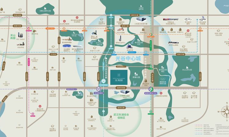 光谷鼎正悦府交通图