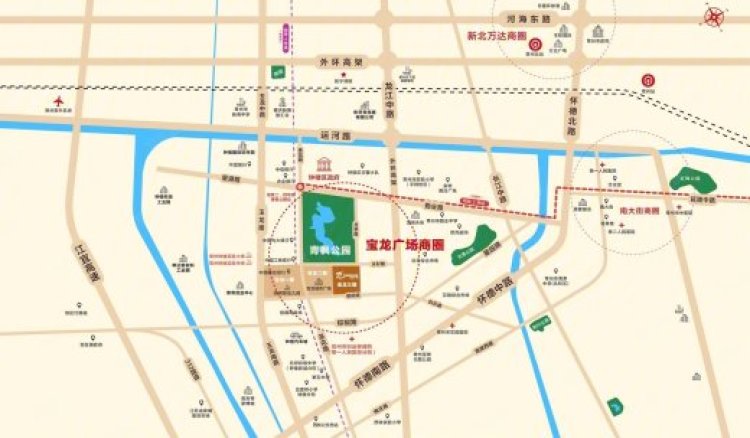 宝龙广场珑寓交通图