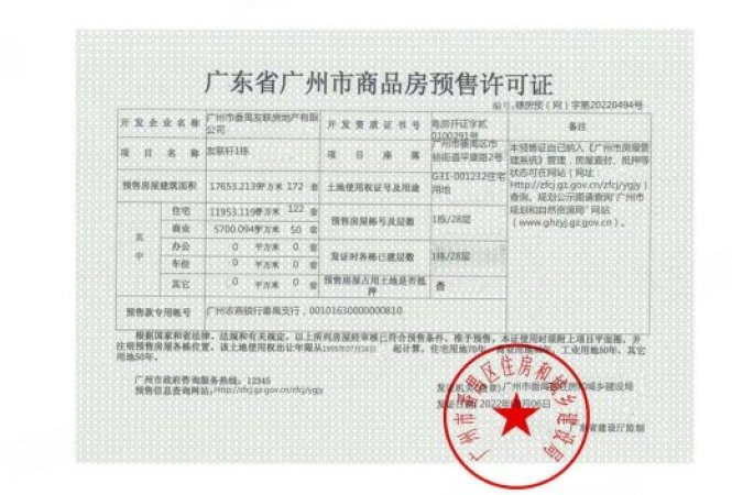 友联·君御楼盘证照