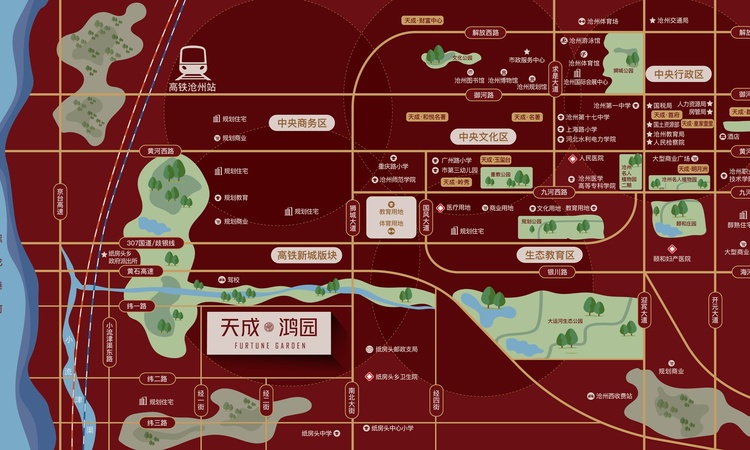 天成鸿园交通图