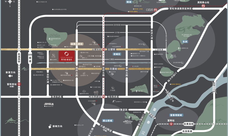 山水华府交通图