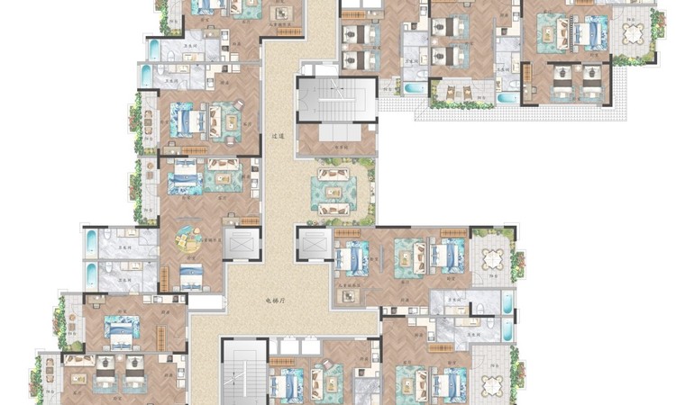 太白山棕榈泉	楼层平面图