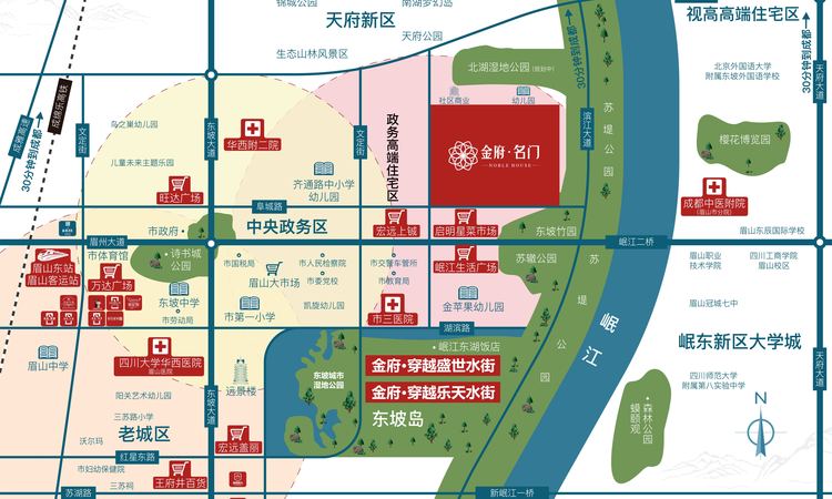 金府名门交通图