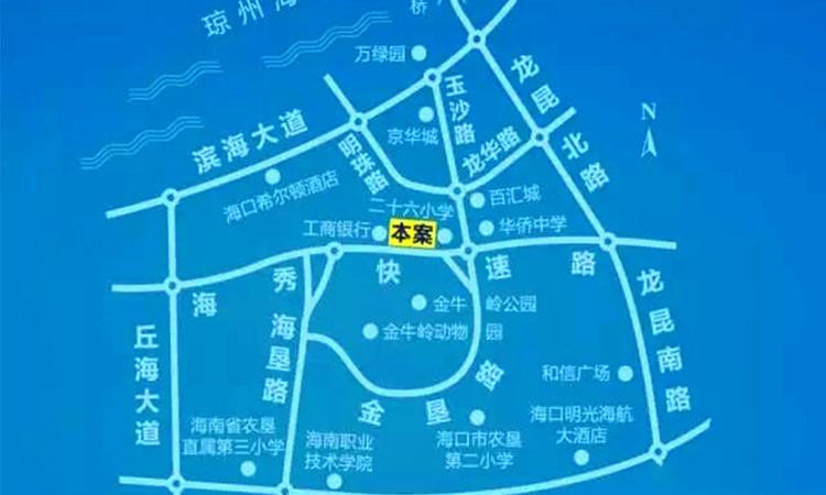 海垦广场交通图