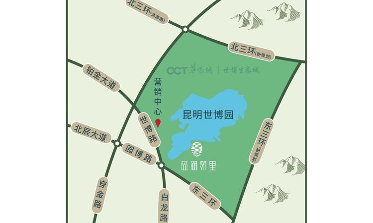 世博生态城-蓝湖邻里交通图