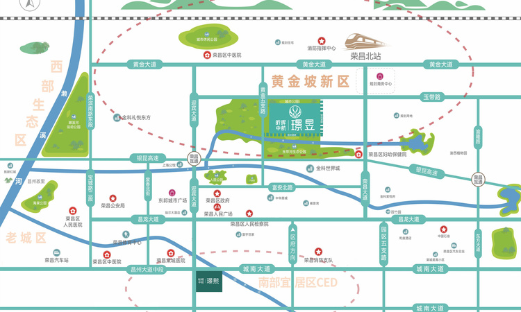 昕晖中航·璟昱交通图