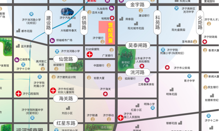 汇涛·世纪风景交通图