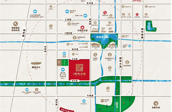 高速·时代公馆交通图