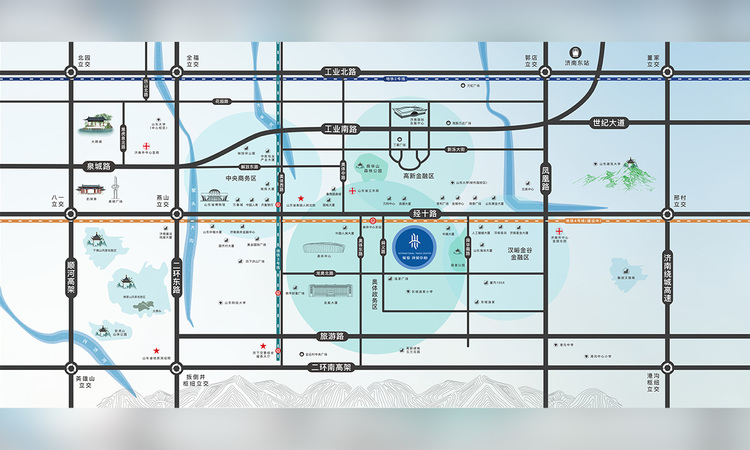 城投环贸中心交通图