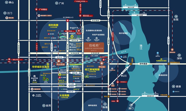 海伦堡·玖悦府交通图