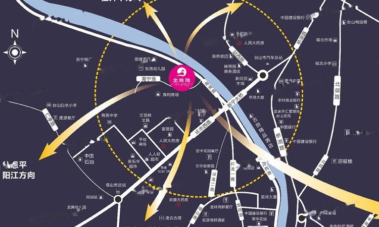 金海湾三期交通图