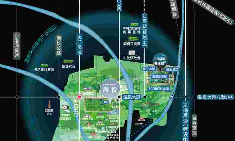 牛驼温泉孔雀城交通图