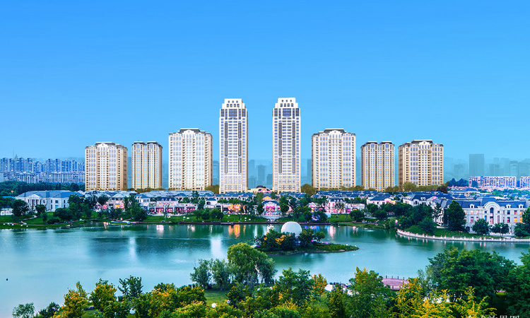 孔雀城大湖效果图