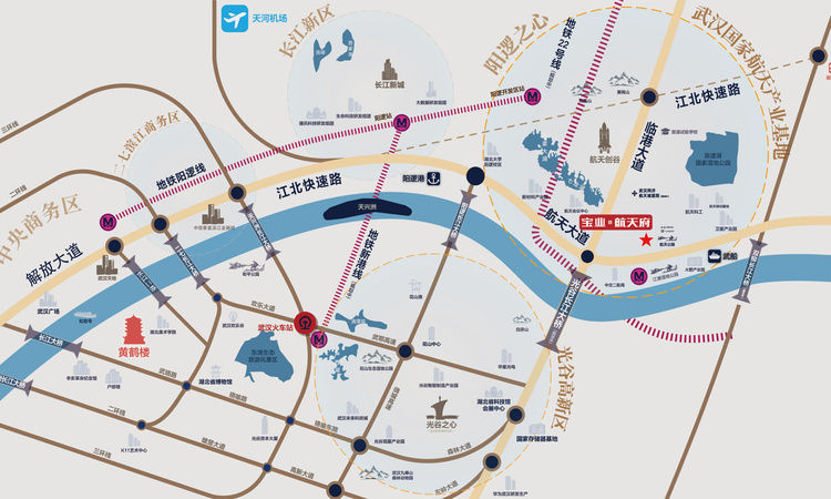 宝业航天府交通图