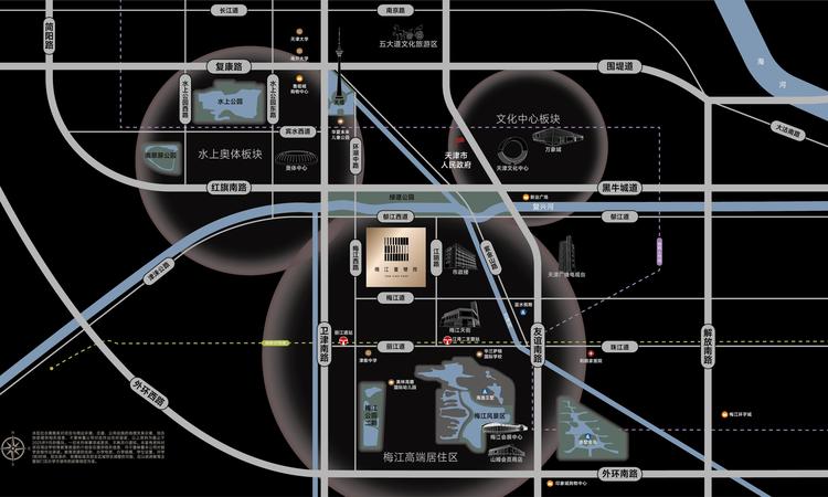 融创梅江壹号院交通图