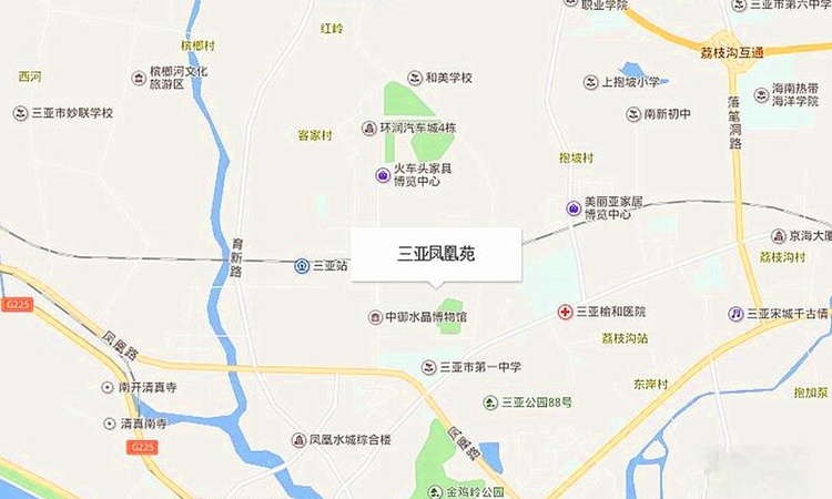 三亚凤凰苑交通图