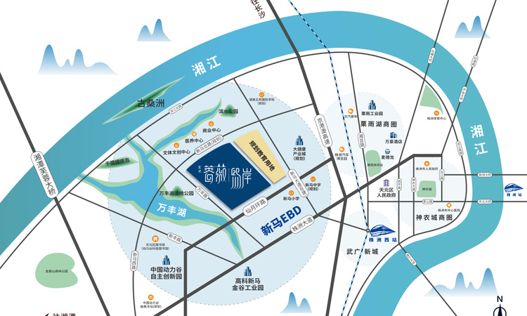 实地蔷薇熙岸交通图