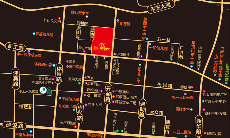 百汇国贸中心交通图