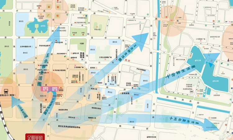开封金明华府交通图