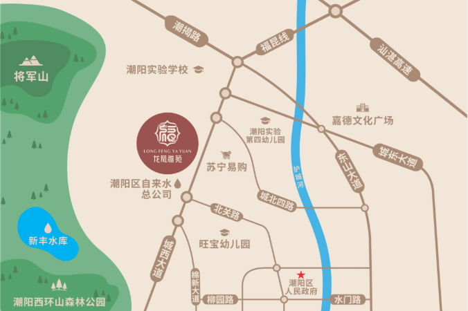 龙凤雅苑周边配套图
