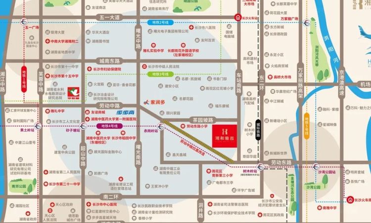 湘和雅郡交通图