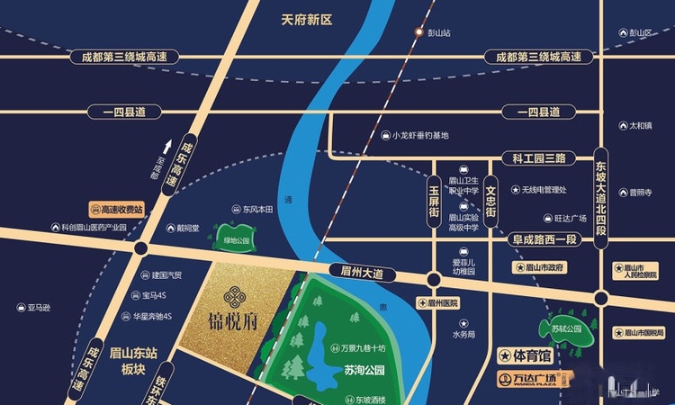 金沙城锦悦府交通图