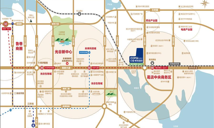 中海·锦城国际交通图