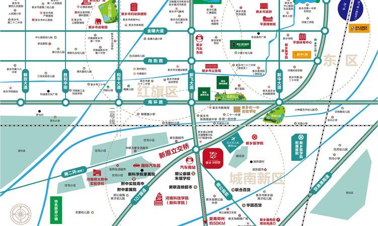 建业花园里交通图