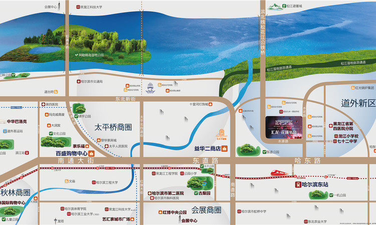 汇龙·花溪半岛交通图