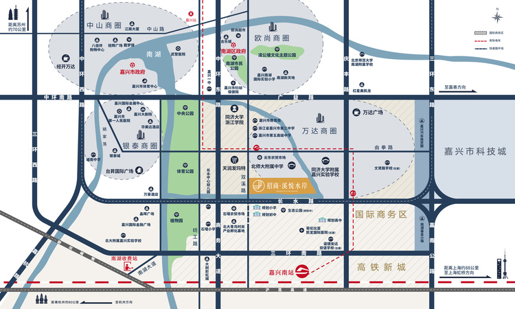 招商溪悦水岸交通图