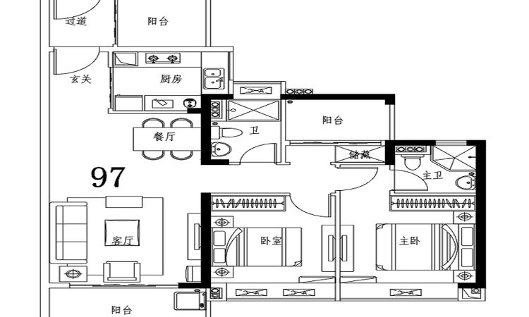 广晟·中国铁建花语天珹楼层平面图